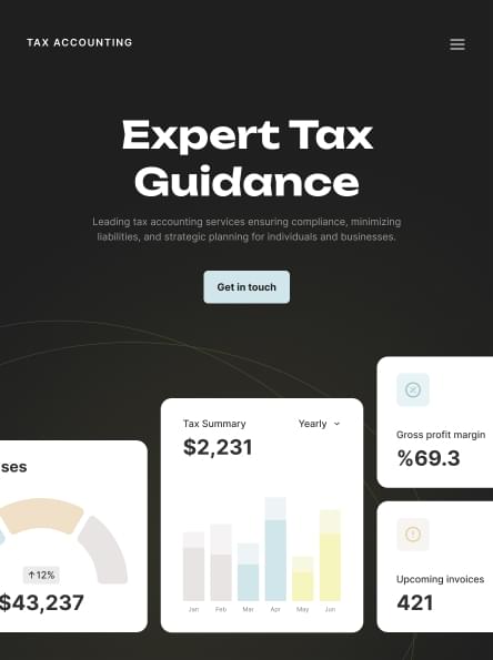 xpert tax guidance software dashboard showing tax summary and financial analytics Orlando