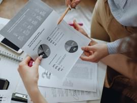 Tax planning and financial analysis charts for Orlando tax preparation services